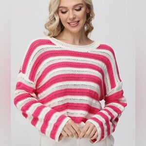 NEW 89th + Madison Crochet Sweater. L